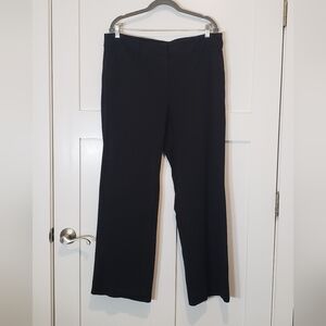 Talbots Newport Pant Black Stretch High Waisted Front & Rear Pockets Size 16L